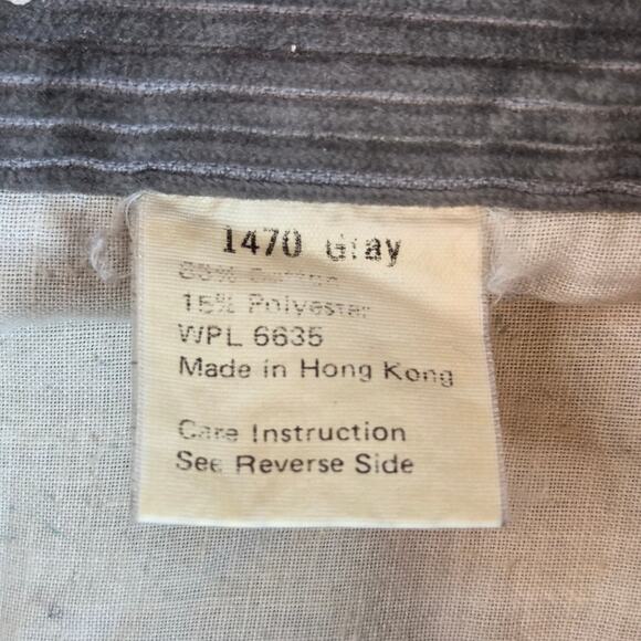 Vintage 1980s LL Bean Corduroy Pants Gray 38x30 Made in Hong Kong - Picture 4 of 13